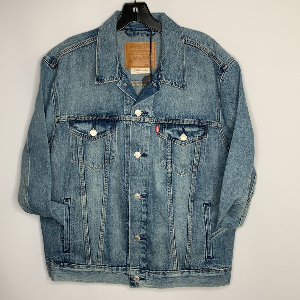 Levi’s trucker jacket Big E size Large Blue tensel denim jacket